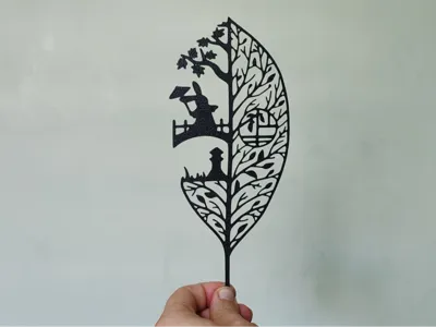 Autumn is coming! Carved leaf 2d home decor