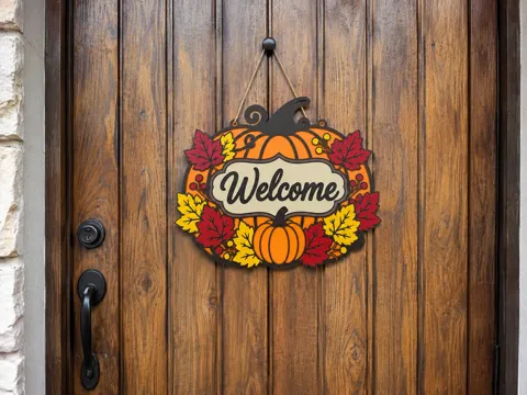 Modelo para impresión 3D: Autumn Halloween door decoration — referencia de MakerWorld