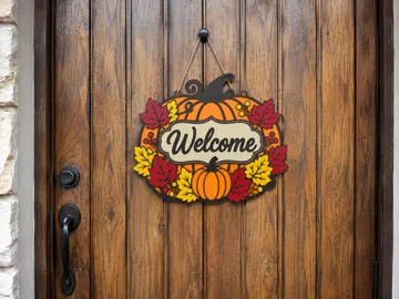 Modelo para impresión 3D: Autumn Halloween door decoration — vista de referencia 4
