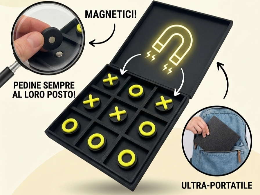 TRIS CON MAGNETI PORTATILE
