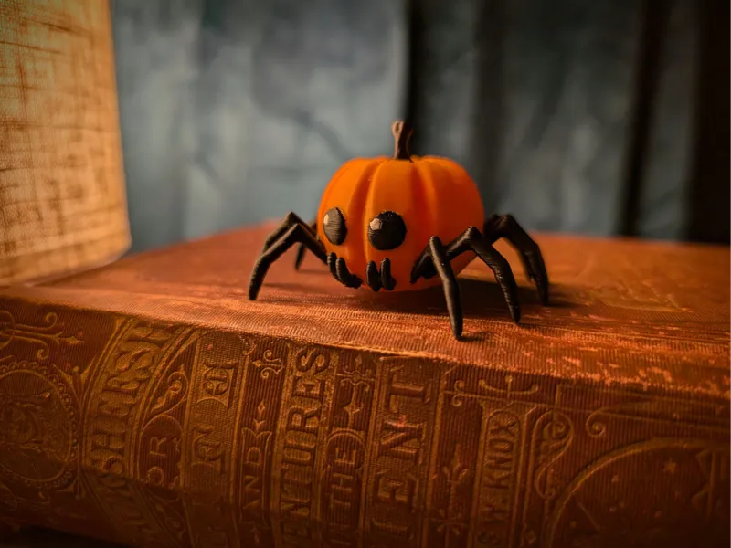 Feisty Little Pumpkin Spider