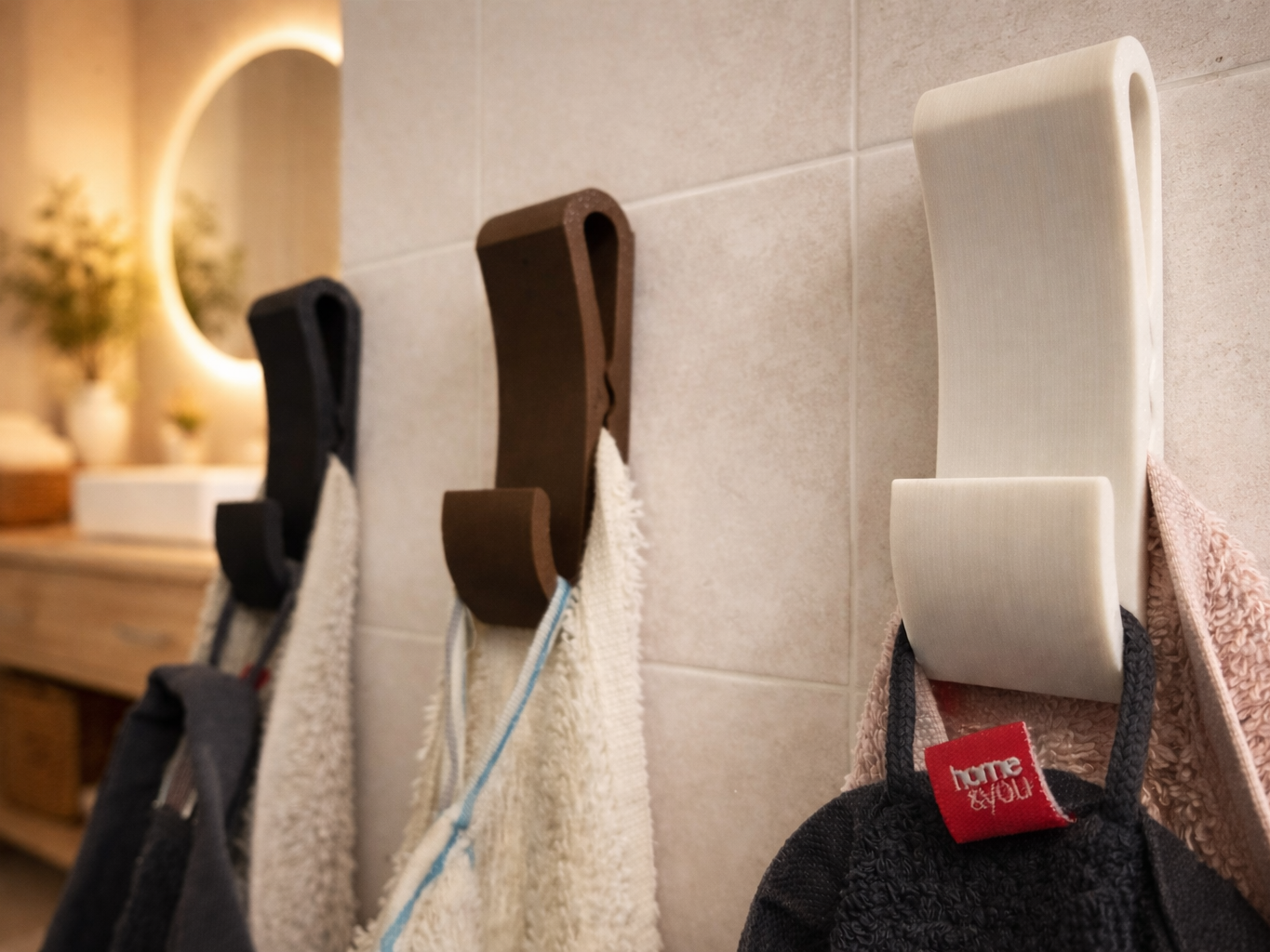 Self Locking Towel Hanger - 2 Slots