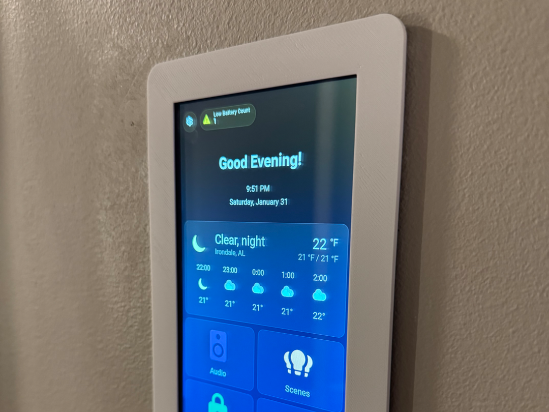Raspberry Pi Touch 2 Minimalist Wall Frame