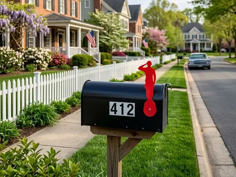 America 250 Memorial Soldier Mailbox Flag