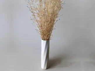 Tall Octagonal Twist Vase for Dry Plants Minimal