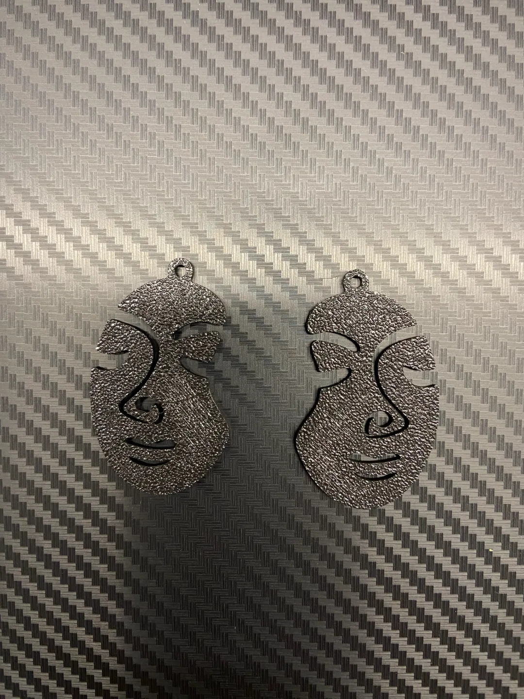 Funky Face earrings view 2