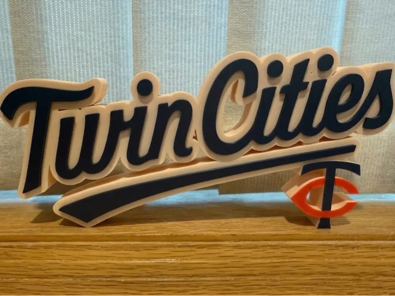 Minnesota Twins - Twin Cities script logo decor