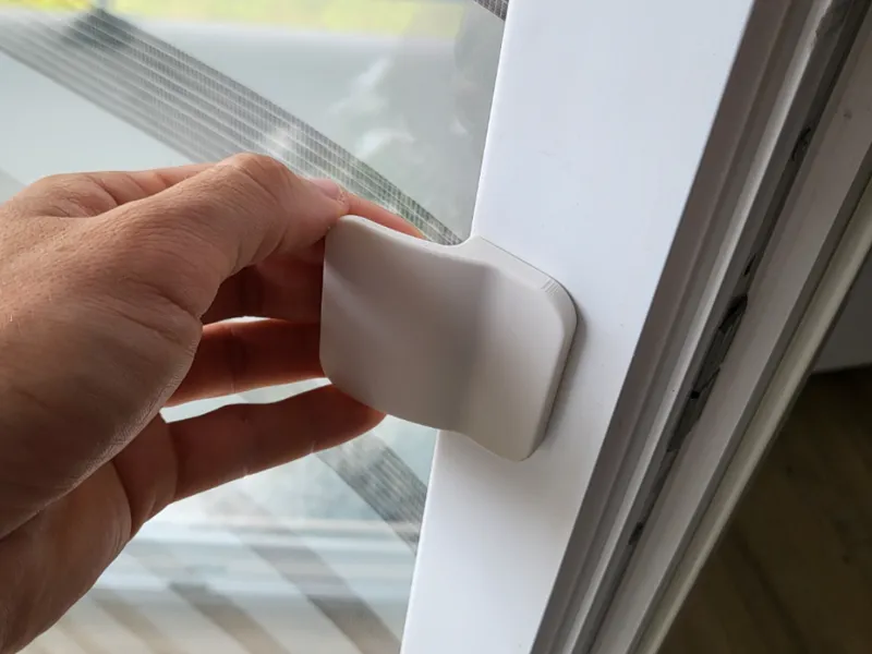 Balcony door handle (no screws, double-sided tape)