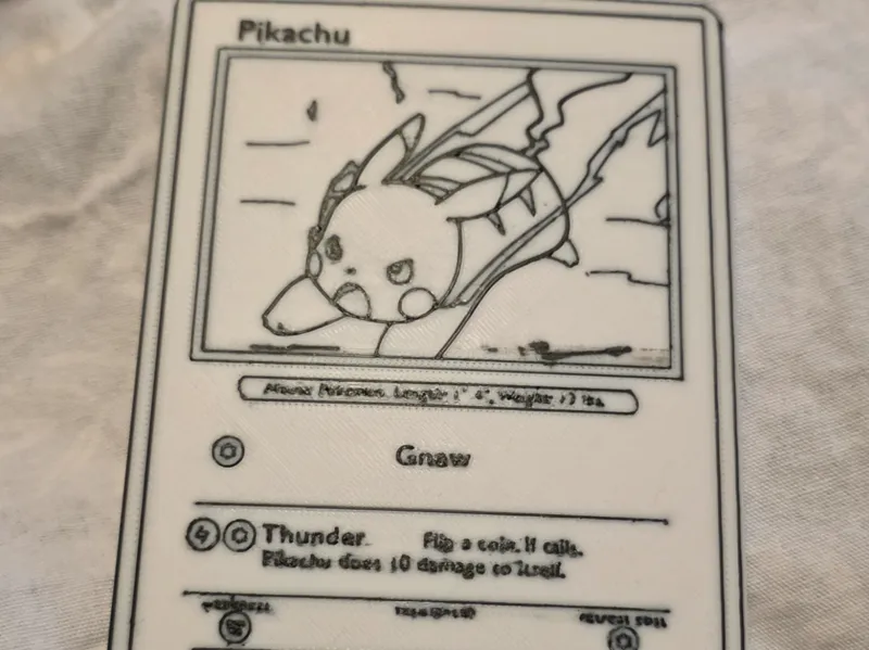 Pikachu Pokemon Card Colour in card
