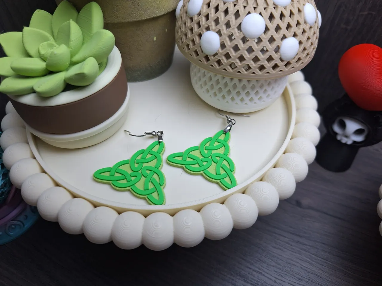 Celtic Triangle Knot Earrings view 3