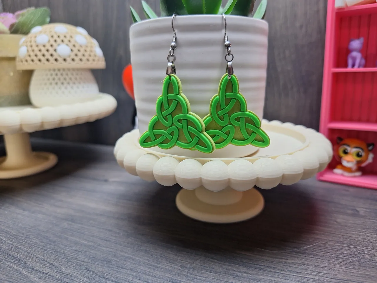 Celtic Triangle Knot Earrings view 2