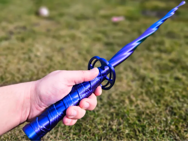 Blue Twisting Katana
