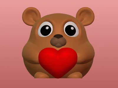 Cute valentine bear
