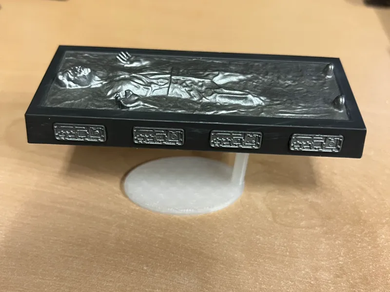 Han Solo in Carbonite base, hasbro 3 3/4"