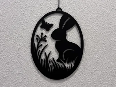 Easter Bunny in an Egg - Intricate Easter Decoration