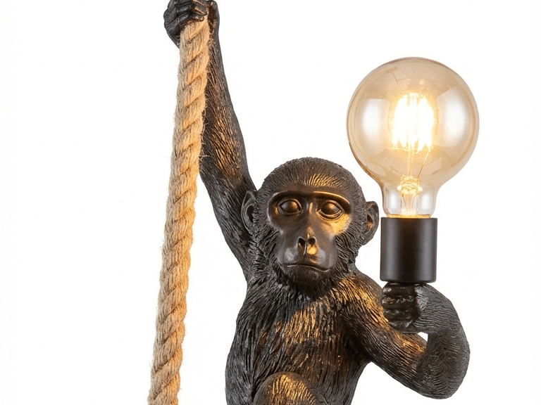 Monkey Rope Lamp  3D Printable Hanging Light E27