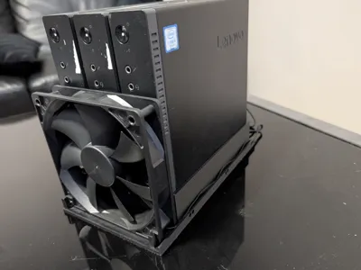 Lenovo M720q/M710q stand with fan mount