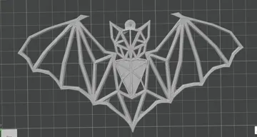 Letrero o emblema decorativo: Geometric Halloween Bat Low-Poly Hanging Ornament — vista de referencia 5