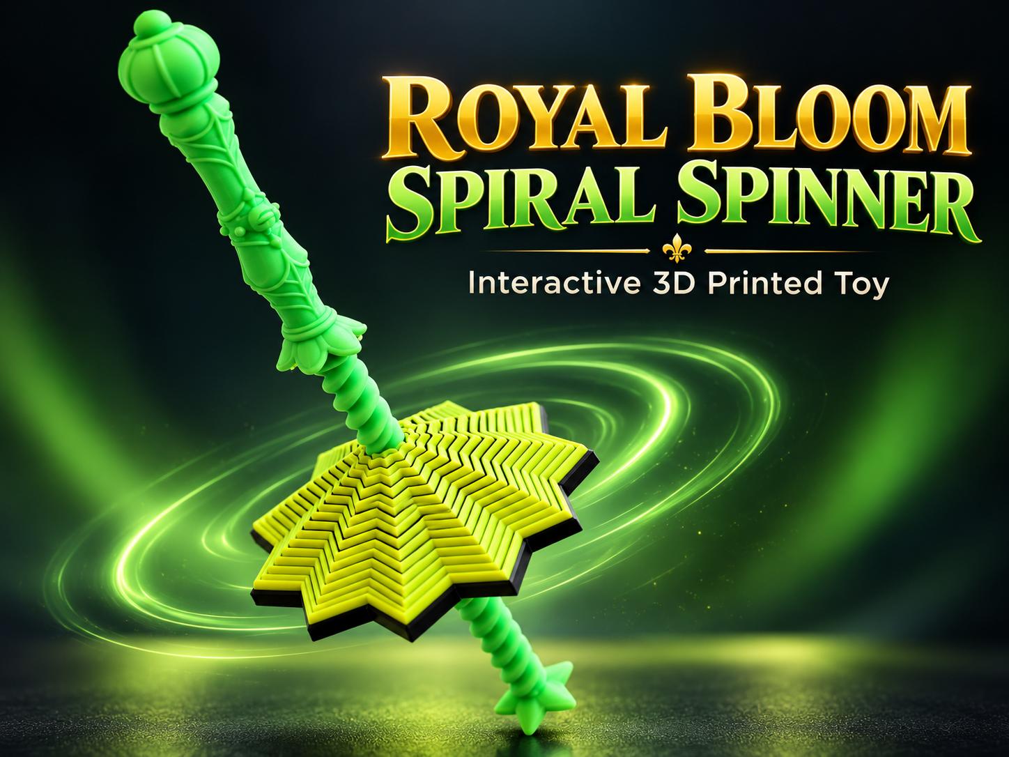 Royal Bloom Spiral Spinner – Interactive Toy - 1