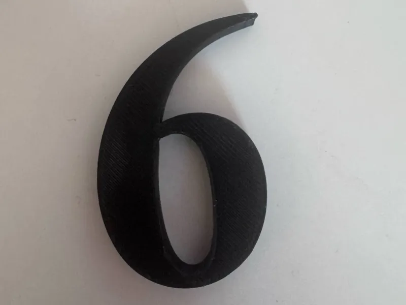 Number 6 for wall