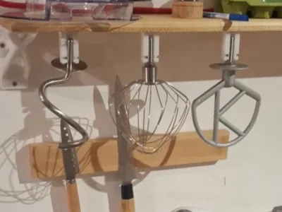 Accessory holder for pastry robot (Kenwood Kmix)