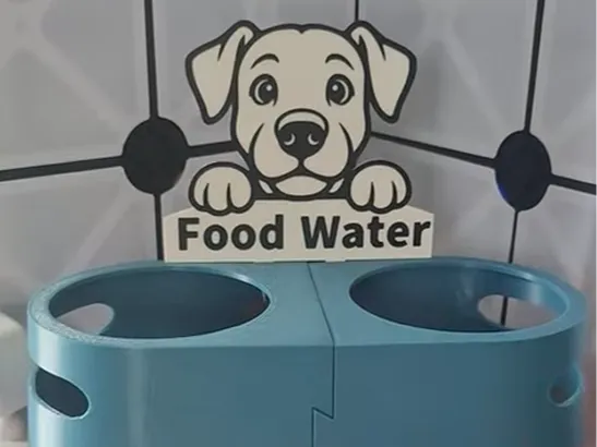 Elevated Cat/Dog Plate Double Bowl Stand
