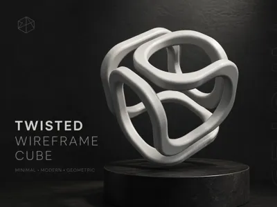 Rounded Wireframe Cube: The best Decoration Object