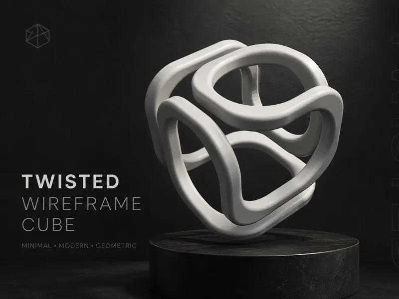 Rounded Wireframe Cube: The best Decoration Object