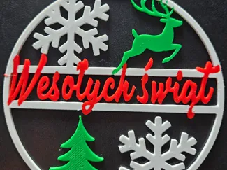 Christmas ornament Wesołych Świąt