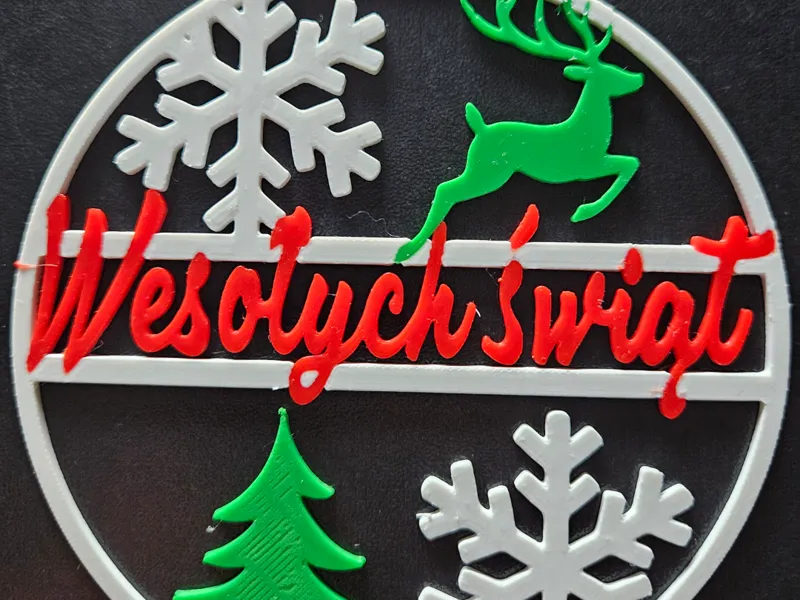 Christmas ornament Wesołych Świąt