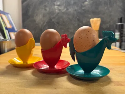Rooster Egg Cup in Retro Design