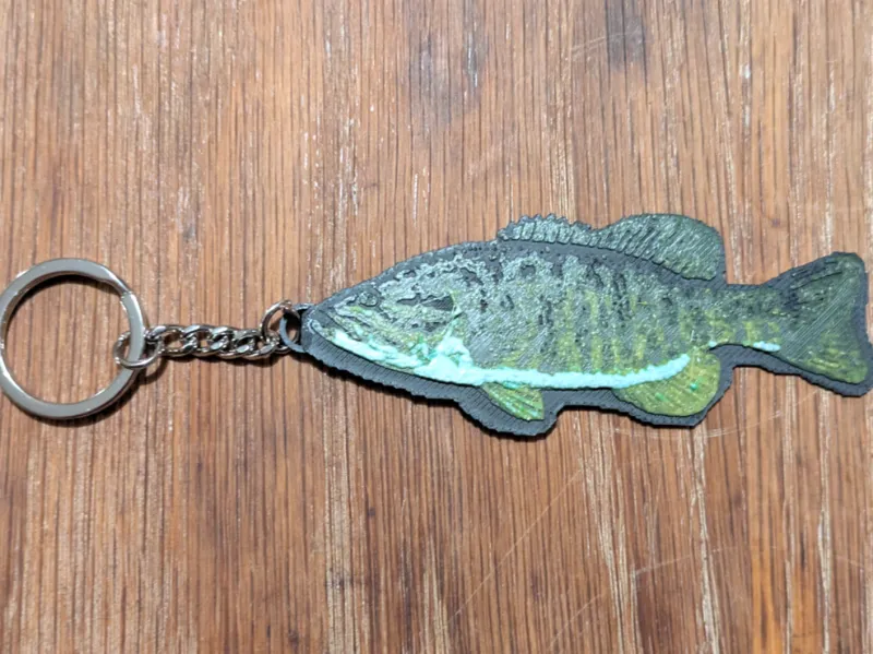 Smallmouth Bass keychain 