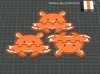 orange version,3 per plate, 0.2mm layer, 2 walls, 15% infill