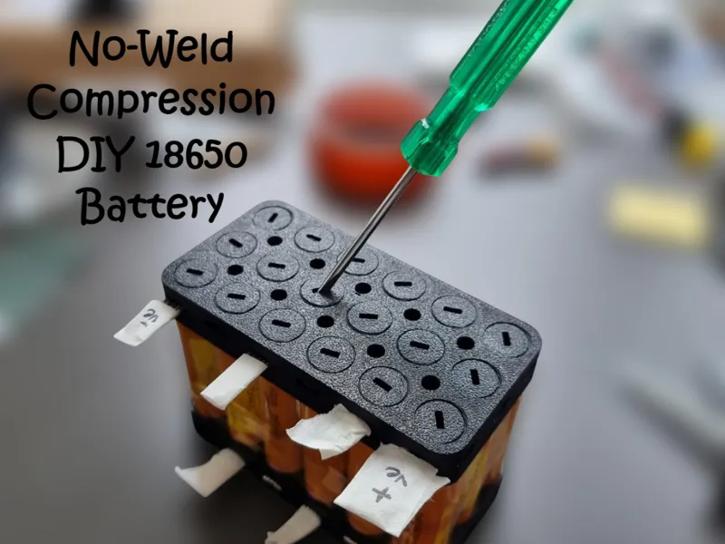 No-Weld Compression DIY 18650 Battery