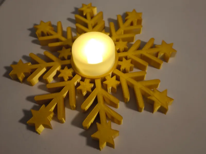 Schneeflocken Teelicht
