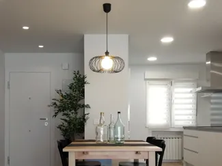 Wire Frame Hanging Lamp