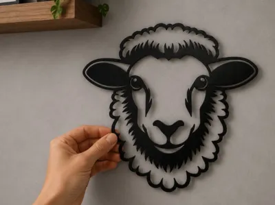 Sheep Wall Art – Layered Decorative