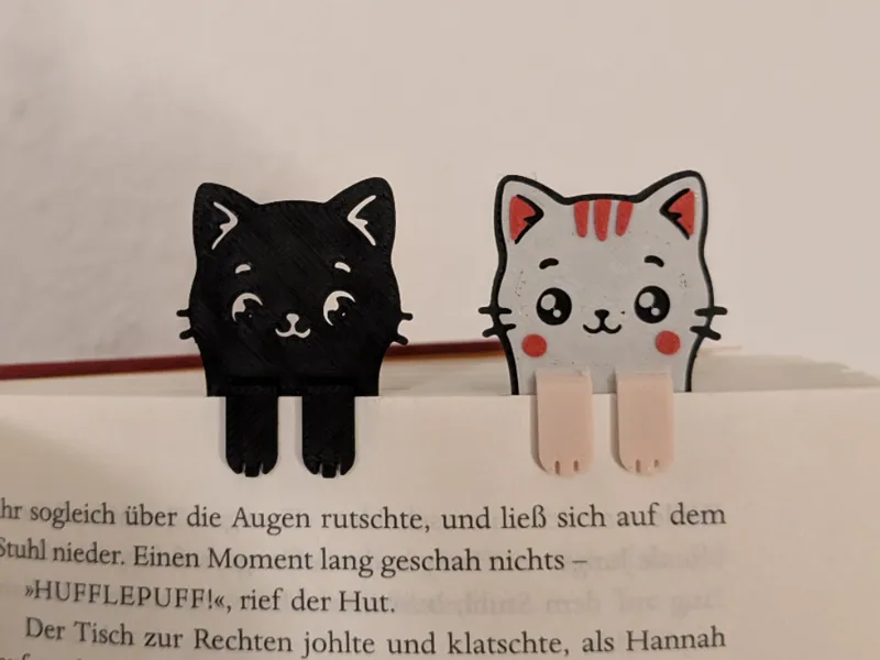 Bookmark Cute Cat Chibi Singlecolor or Multicolor