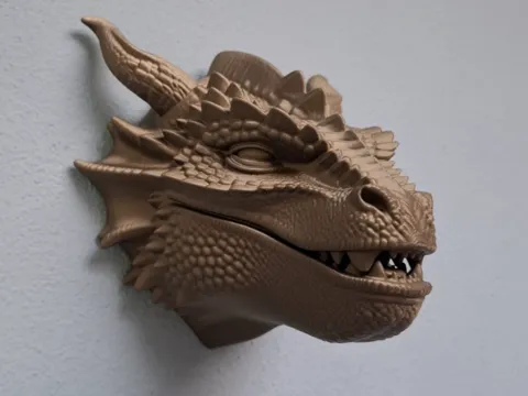 Adorno temático: The Mythic Guardian – Dragon Head Wall Mount — referencia de MakerWorld