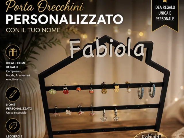 Porta orecchini personalizzato