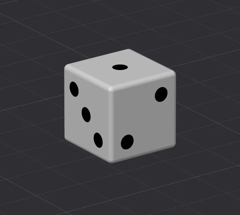 3er Würfel (Dice) - Würfel mit Augen 1, 2 und 3