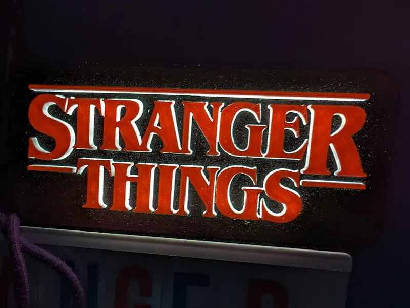 Stranger Things Logo Lamp