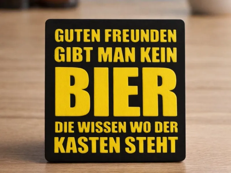 Gute Freunde gibt man kein Bier die wissen  Kasten