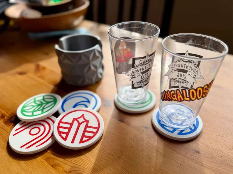 Modern EPCOT Coasters + Spaceship Earth Holder