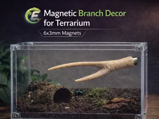 Magnetic Branch Decor for Terrarium 6x3mm Magnets
