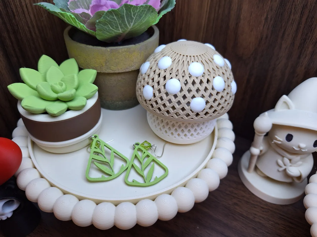 Boho Botanical Geometric Earring view 2