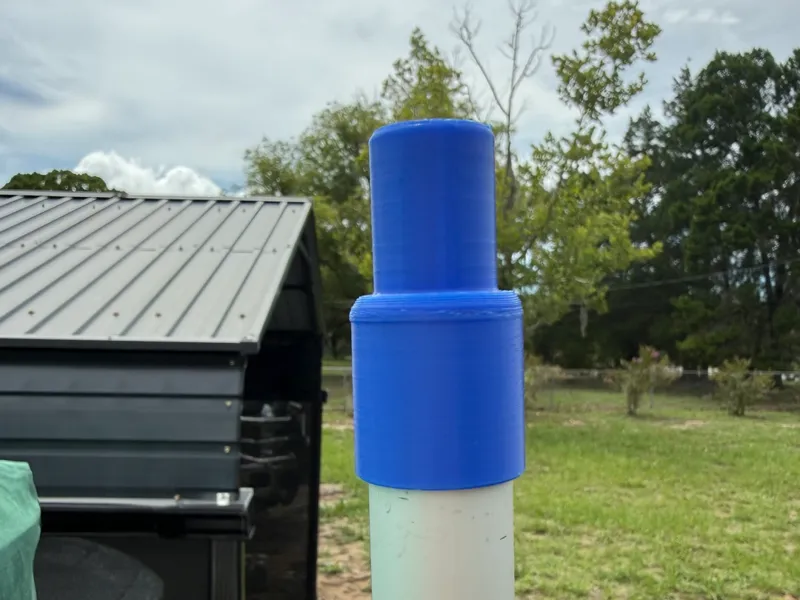 Boat cover vent support pole adaptor