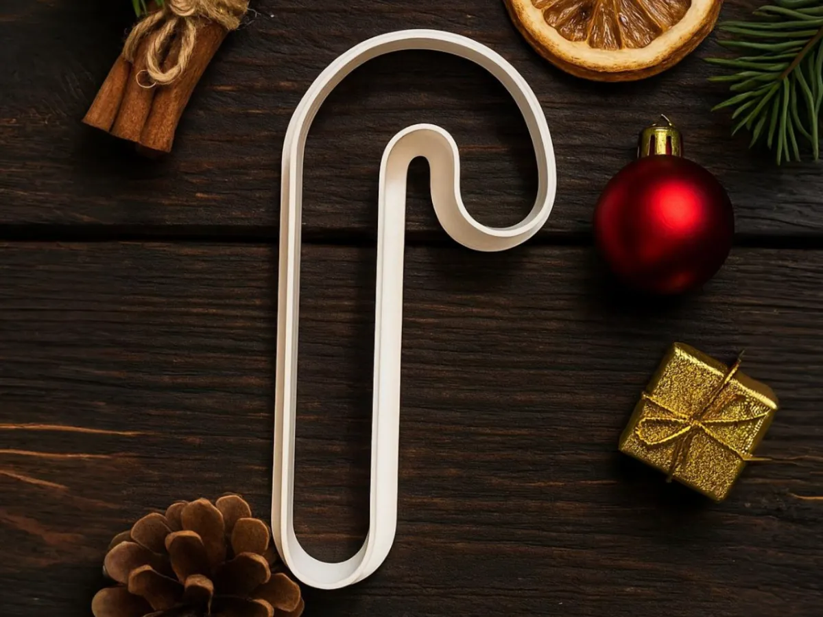 Christmas Candy Cane Cookie Cutter - Free 3D Print Model - MakerWorld