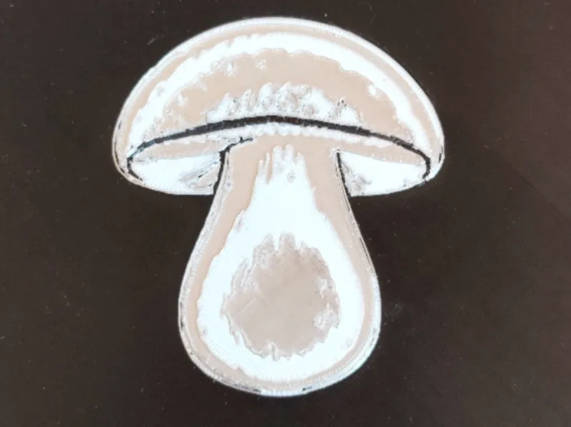 mushroom Relief /Frottage /Kids toy or house decor