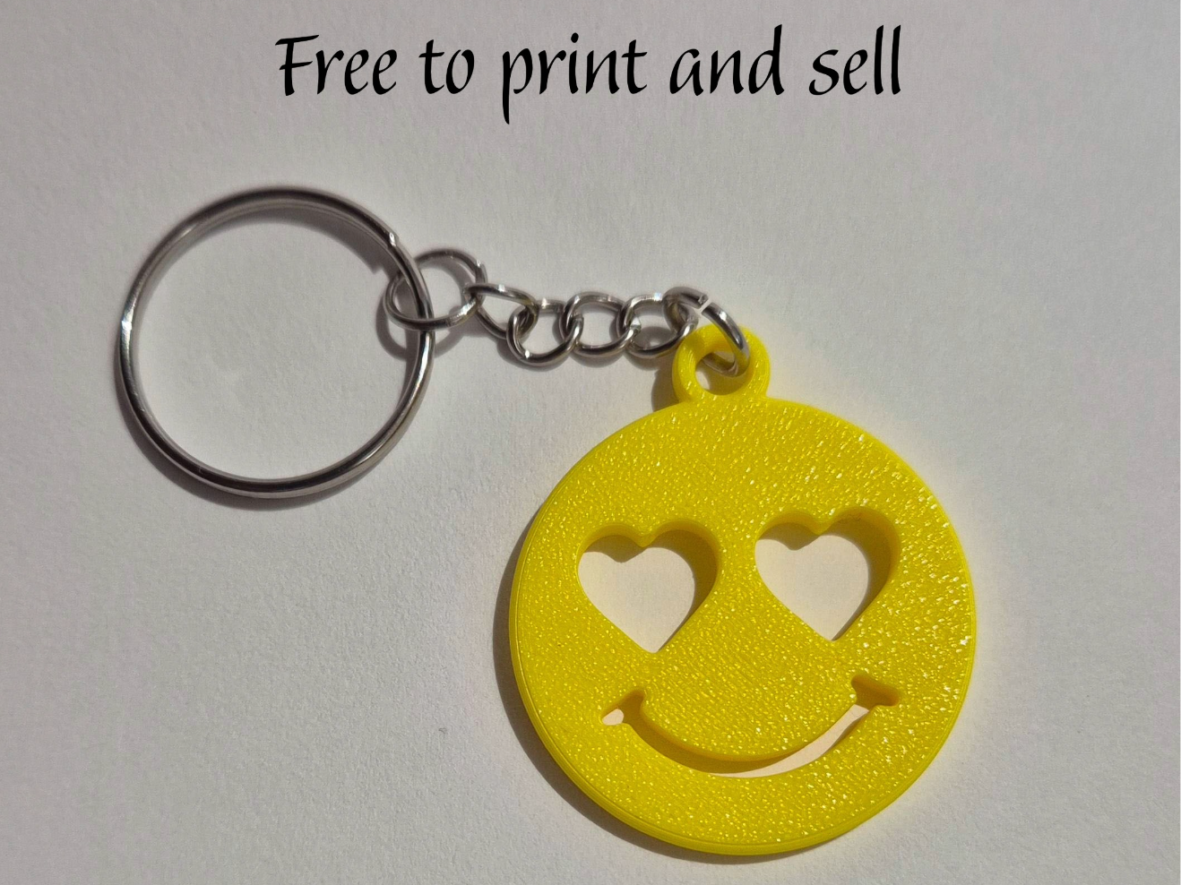 Heart Eyes Smiley Keychain